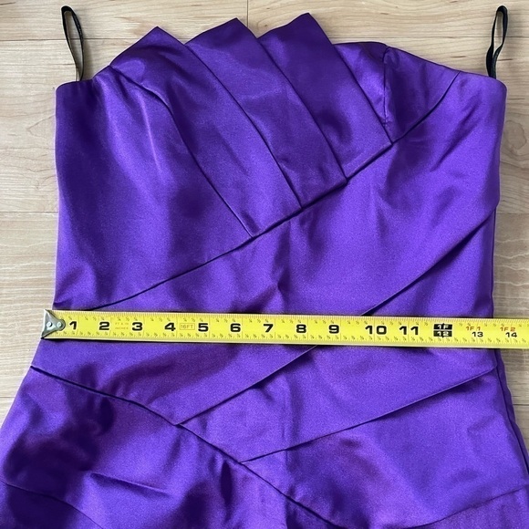 jessica McClintock Strapless Fan Tiered Dress - Picture 6 of 10